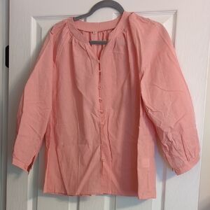 Peachy/Pink Button Down Shirt